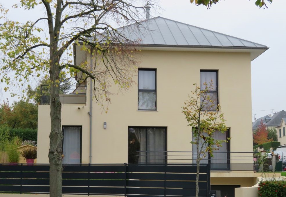 Construction d’une maison toit en zinc à Rueil Malmaison