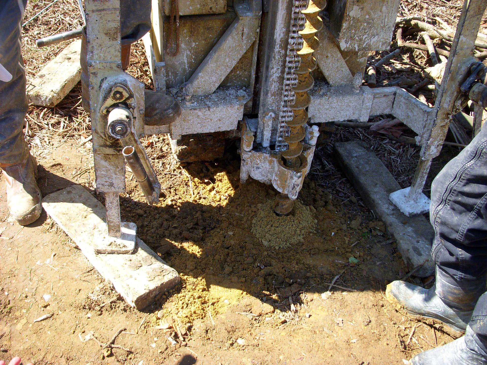 Forage pour étude de sol préalable à la construction