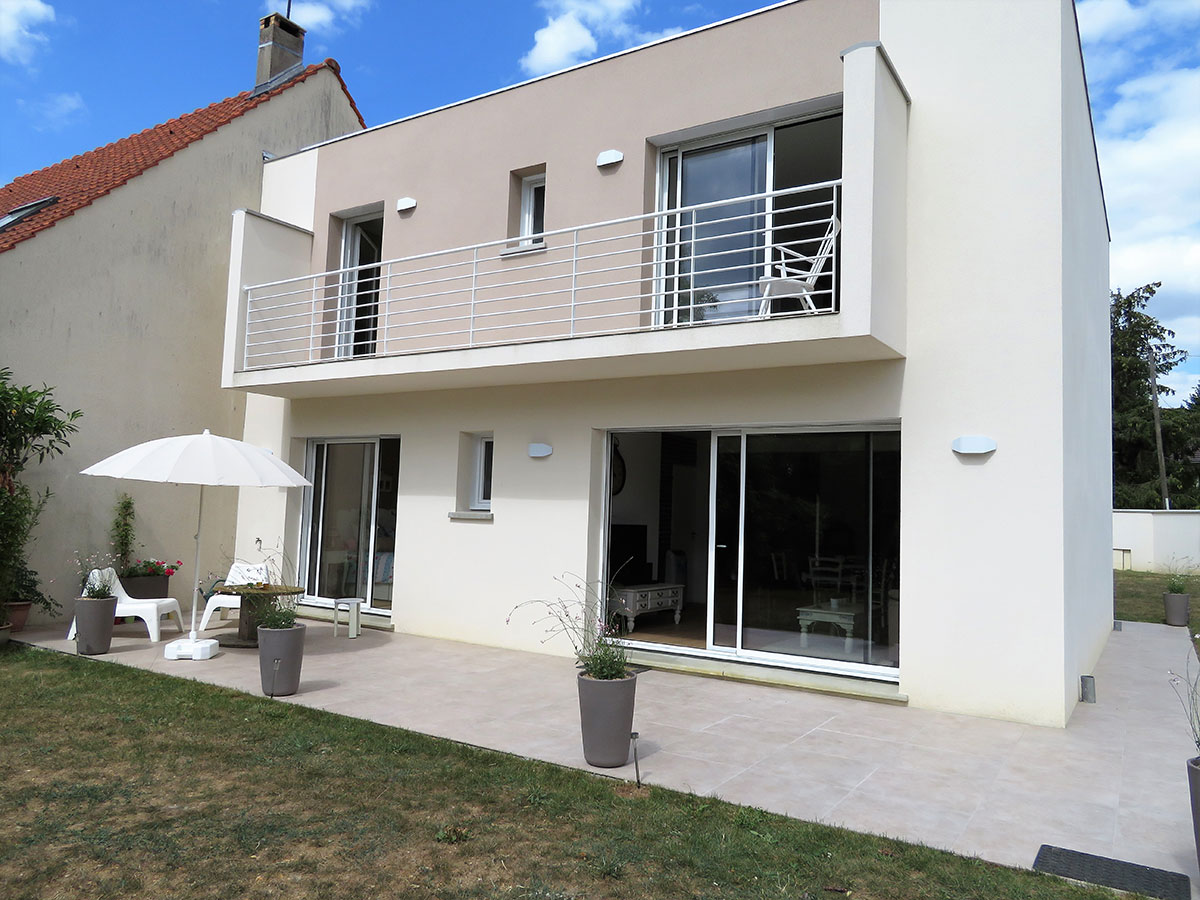 Maison cube toit plat, Essonne (91)