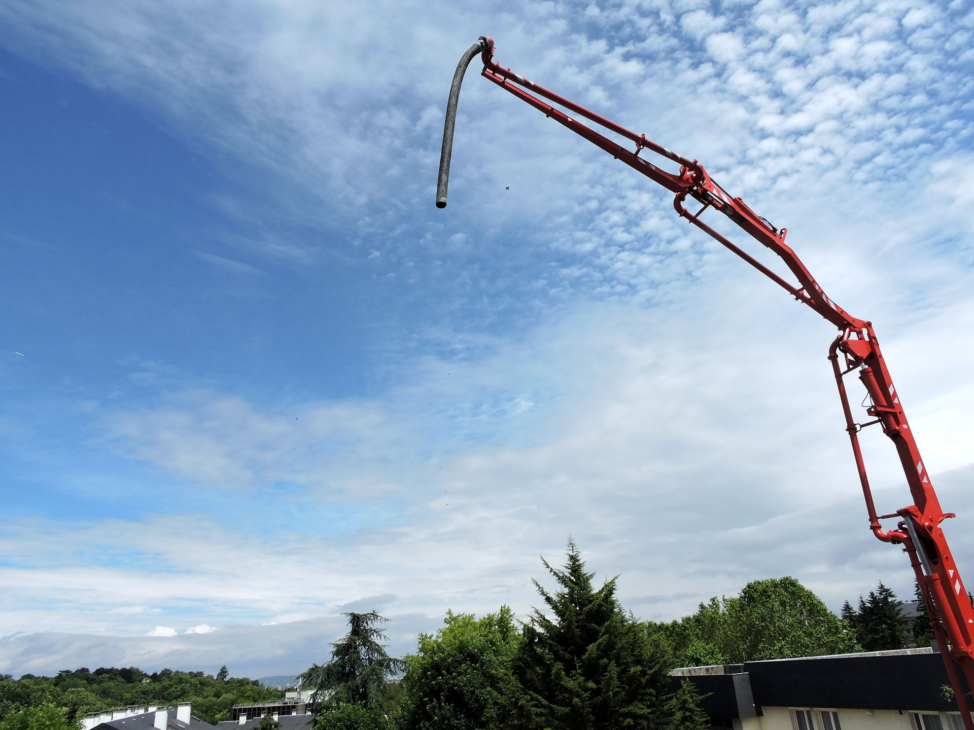 Déploiement pompe à béton